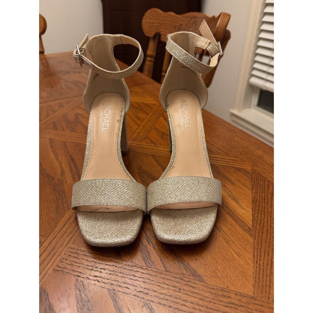 Michael By Michael Shannon Women's Stella Gold High Heels Shoe Size 7.5